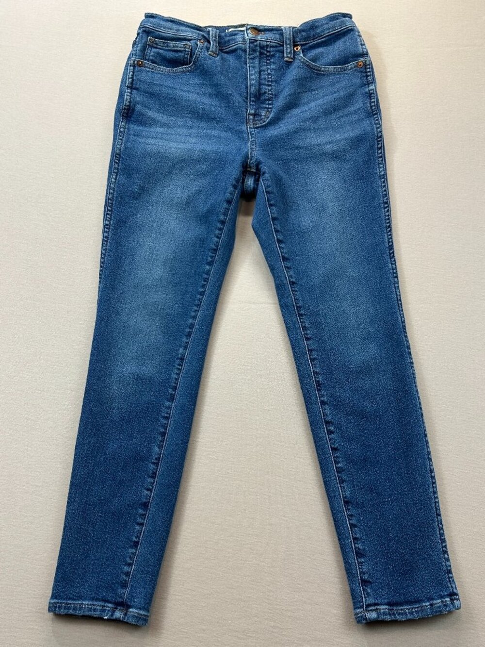 Madewell Jeans Womens Size 27 Blue Denim 10" High Rise Skinny Crop Stretch